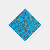 Hemelblauwe wegfietsen servetten (Hoek)