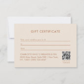 Hemelbloem Salon QR-code cadeaubon (Achterkant)
