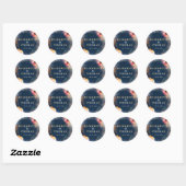 Hemelbloemsterrenstelsel Sterrennacht Blauwe Bruil Ronde Sticker (Vel)