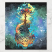 hemelboom wijn etiket (Enkel label)