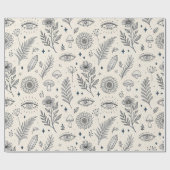 Hemelbotanisch patroon (4) cadeaupapier (Vlak)