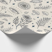 Hemelbotanisch patroon (4) cadeaupapier (Hoek)