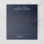 Hemelbruiloft Aquarel Blauwe Lucht en Sterren Plaatskaartje (Buitenkant ongevouwen)