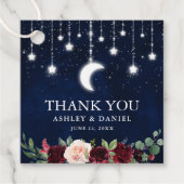 Hemelbruiloft Hemel Maan Sterren Lichten Bloemen Bedankjes Labels (Voorkant)