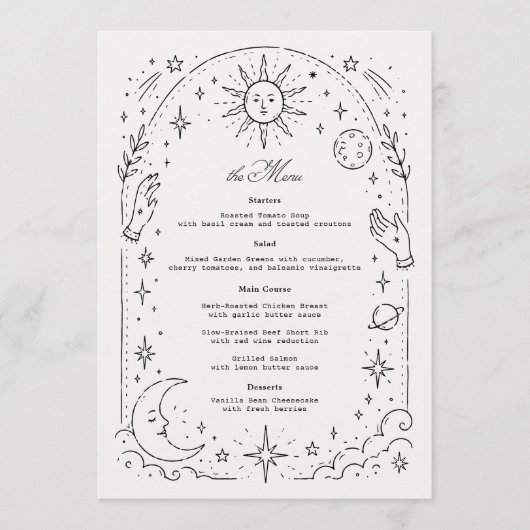 Hemelbruiloft  menu (Voorkant)