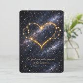 Hemelconstellatie Hart Valentijn Feestdagenkaart (Staand voorkant)