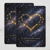 Hemelconstellatie Hart Valentijn Feestdagenkaart (Voorkant / Achterkant)