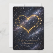 Hemelconstellatie Hart Valentijn Feestdagenkaart (Achterkant)