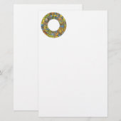  hemeldier, astrologisch dierlijk wiel briefpapier (Voorkant / Achterkant)