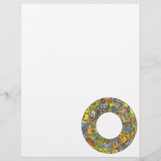  hemeldier, astrologisch dierlijk wiel flyer (Achterkant)