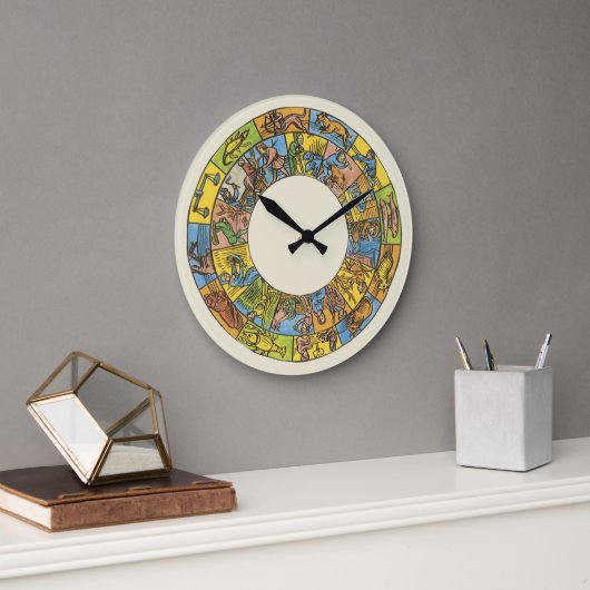  hemeldier, astrologisch dierlijk wiel grote klok (Kantoor)