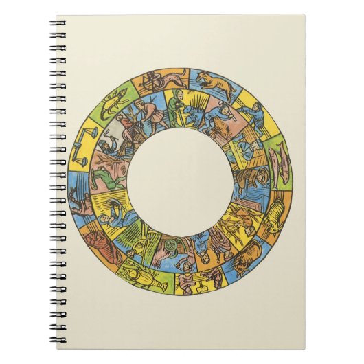  hemeldier, astrologisch dierlijk wiel notitieboek (Voorkant)