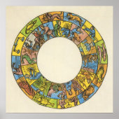  hemeldier, astrologisch dierlijk wiel poster (Voorkant)
