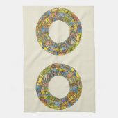  hemeldier, astrologisch dierlijk wiel theedoek (Verticaal)