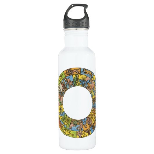  hemeldier, astrologisch dierlijk wiel waterfles  (Voorkant)