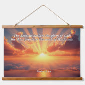 Hemelen verklaren de heerlijkheid: God & Schepping Hangend Wandkleed (Voorkant)