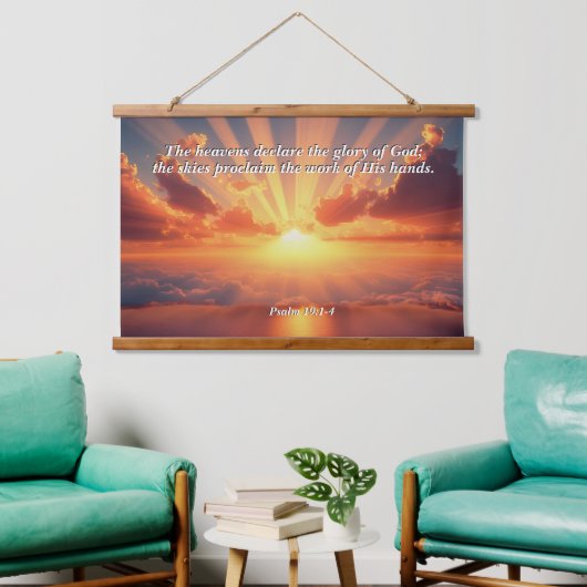 Hemelen verklaren de heerlijkheid: God & Schepping Hangend Wandkleed (Woonkamer)