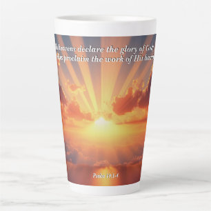 Hemelen verklaren de heerlijkheid: God & Schepping Latte Mok