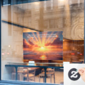 Hemelen verklaren de heerlijkheid: God & Schepping Raamsticker (Cafe Raam)