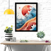 hemelgetijden foto afdruk