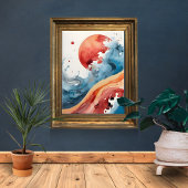 hemelgetijden foto afdruk