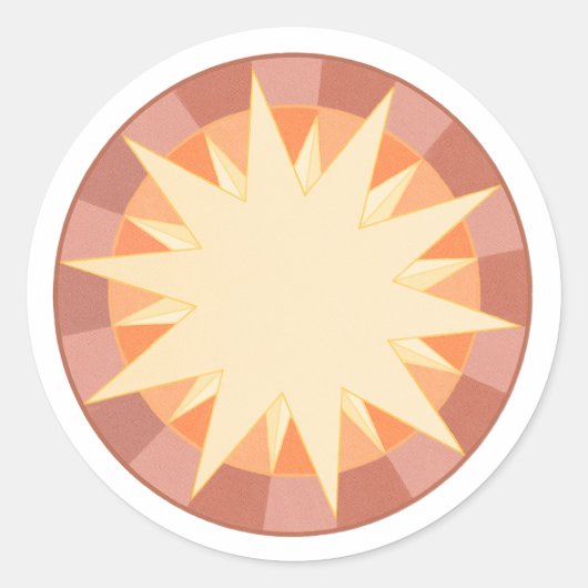 Hemelglorie Ronde Sticker (Voorkant)