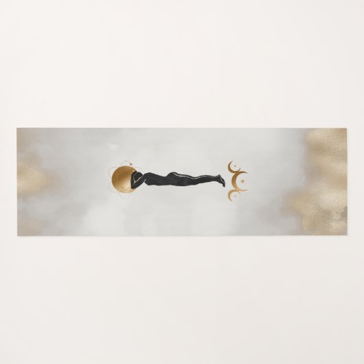 Hemelgoud Maan Yoga Meisje Yogamat (Achterkant (horizontaal))