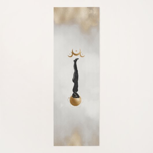 Hemelgoud Maan Yoga Meisje Yogamat (Achterkant)