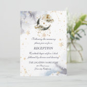 Hemelgouden maansterren kaart (Staand voorkant)