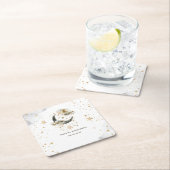 Hemelgouden maansterren kartonnen onderzetters (Insitu)