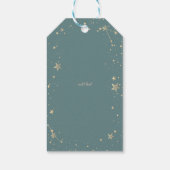 Hemelgouden zon en maan sterren Mint Green Cadeaulabel (Achterkant)