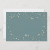 Hemelgouden zon en maan sterren Mint Green Save The Date (Achterkant)
