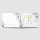 Hemelgouden zon, maan, sterren gastenboek (Volledig)