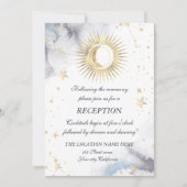 Hemelgouden zon, maan, sterren kaart (Voorkant)