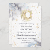 Hemelgouden zon, maan, sterren kaart (Voorkant / Achterkant)