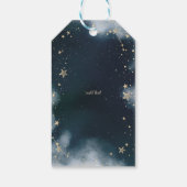 Hemelgouden zon, maan, sterren Lotus Night Sky Cadeaulabel (Achterkant)