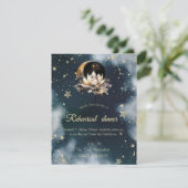 Hemelgouden zon, maan, sterren Lotus Night Sky Kaart (Staand voorkant)