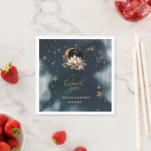 Hemelgouden zon, maan, sterren Lotus Night Sky Servet (Insitu)