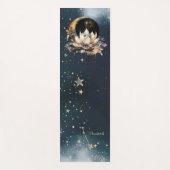 Hemelgouden zon, maan, sterren Lotus Night Sky Yogamat (Voorkant)
