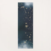 Hemelgouden zon, maan, sterren Lotus Night Sky Yogamat (Achterkant)