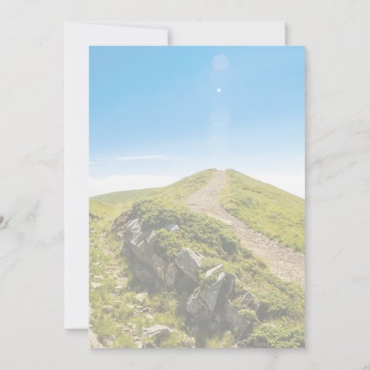 Hemelgroen viering van het leven Begrafenis Foto Kaart (Achterkant)