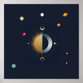 hemelharmonie | Moderne Sun & Moon Wall Art Poster