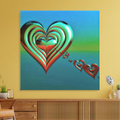Hemelhoog Hart Canvas Afdruk (Insitu (Woonkamer))