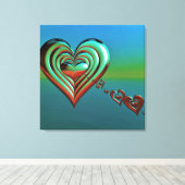 Hemelhoog Hart Canvas Afdruk (Insitu (Houten vloer))