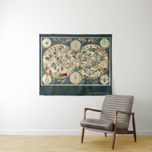 Hemelkaart Cartografie Frederik de Wit Wandkleed