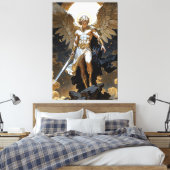 Hemelkampioen Aartsengel Michaël Canvas Afdruk (Insitu (Slaapkamer))