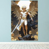 Hemelkampioen Aartsengel Michaël Canvas Afdruk (Insitu (Houten vloer))