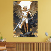 Hemelkampioen Aartsengel Michaël Canvas Afdruk (Insitu (Woonkamer))