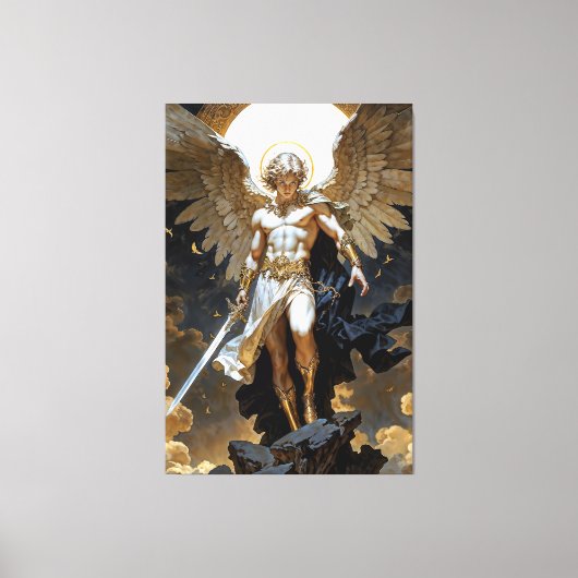 Hemelkampioen Aartsengel Michaël Canvas Afdruk (Voorkant)