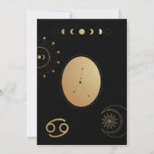 Hemelkanker Zodiac Baby shower Uitnodiging (Achterkant)